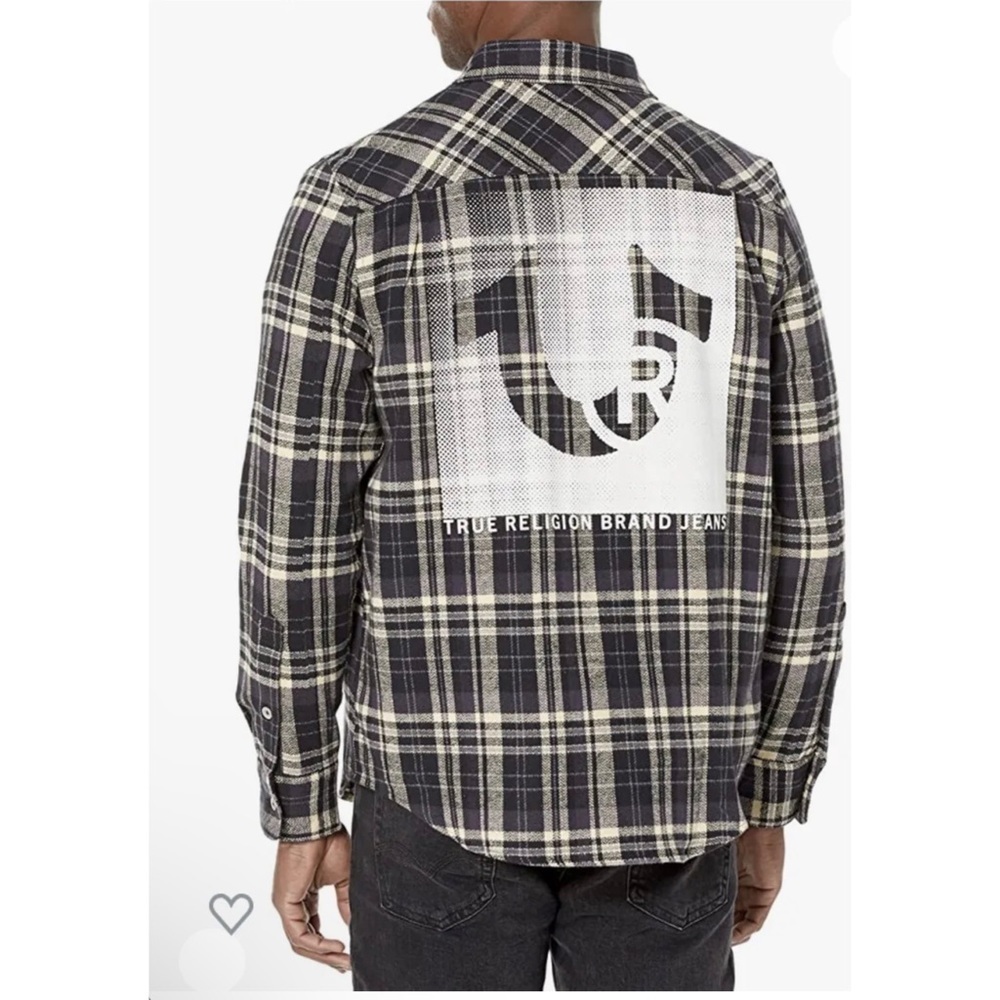 Men’s True Religion Shirt plaid L NEW A1
